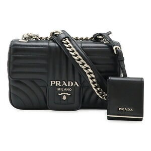 Prada Diagram Chain Shoulder Bag Nero Black